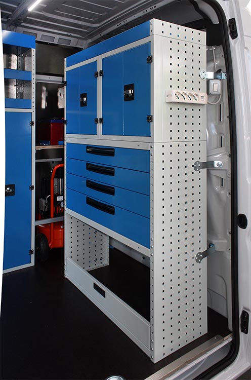 Pequeños armarios para furgonetas en Ducato Syncro México y Chile