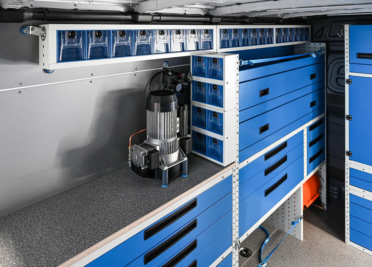 Banco de trabajo para furgoneta Syncro México y Chile